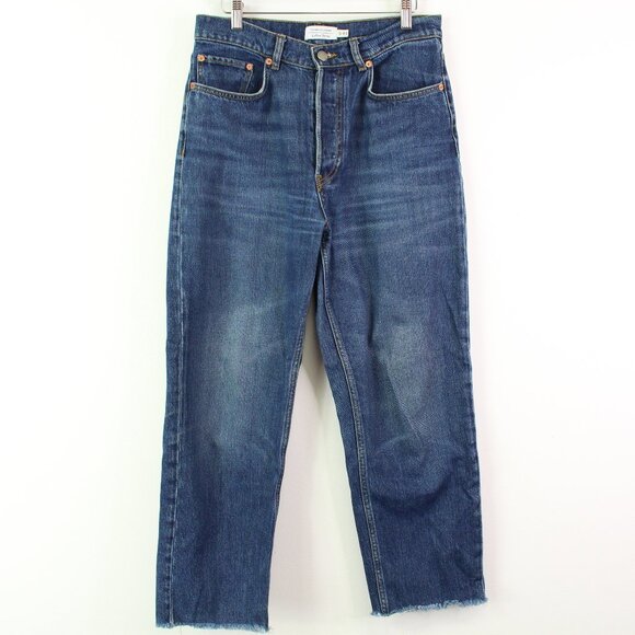 & Other Stories Button Fly Dark Wash Jeans Size 27 - Picture 1 of 9